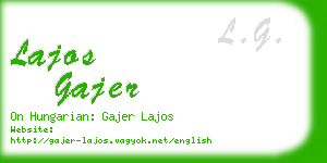 lajos gajer business card